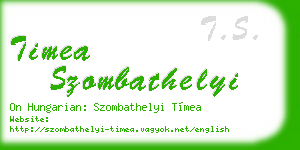 timea szombathelyi business card